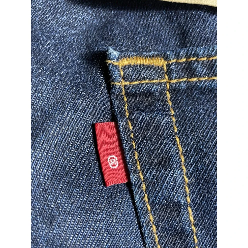 NWT Levi's 505 Regular Fit Stretch‎ Jeans 34x32 Eco Ease Straight Leg Dark Wash
